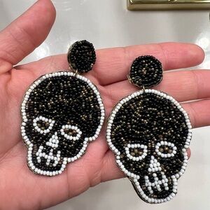 Beaded Skull Earrings